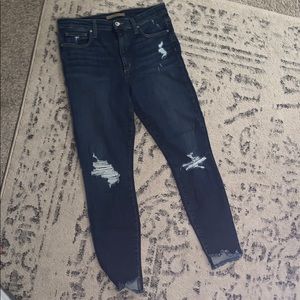 Joe’s distressed High Rise Skinny Ankle Jeans